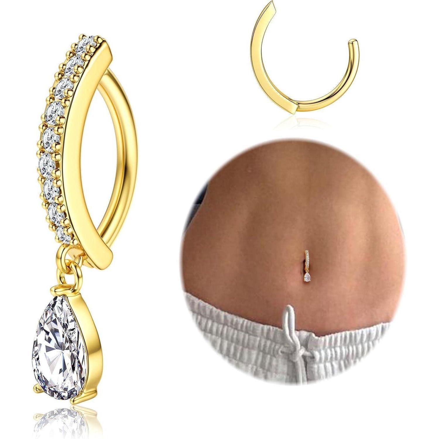 Morfetto Bauchnabelpiercing Bauchnabelpiercing Zirkonia Perle Chirurgenstah günstig online kaufen
