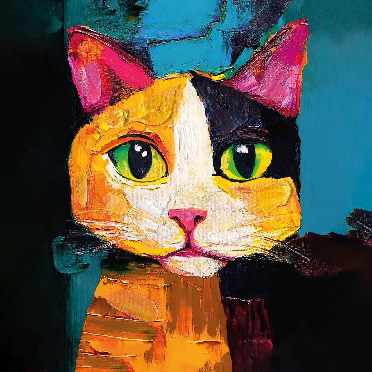 ArtUniverse Gemälde Kitty 40 x 40 cm, Kitty Cat