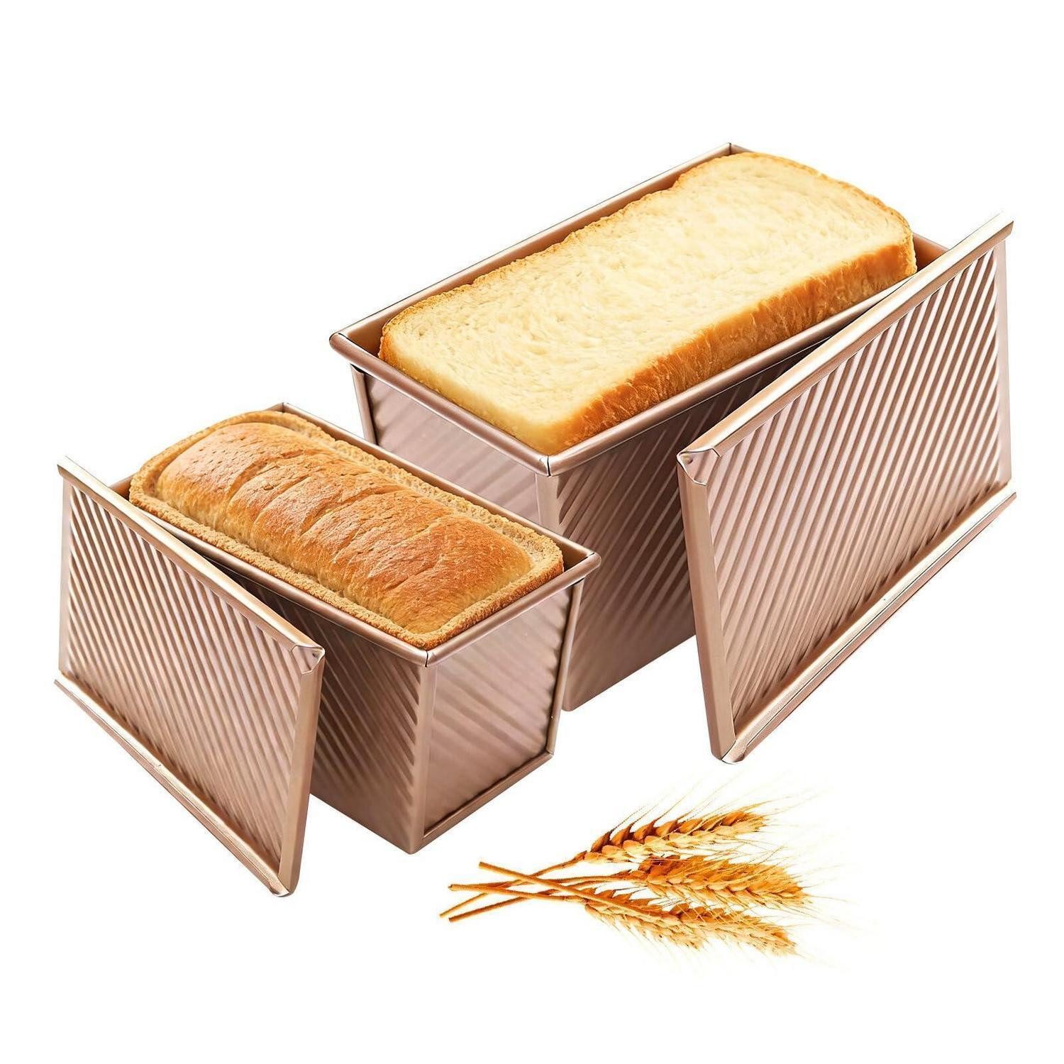 LuxusKollektion Brotbackform Toastbrot Backform 2er Set mit Deckel, (1-tlg)