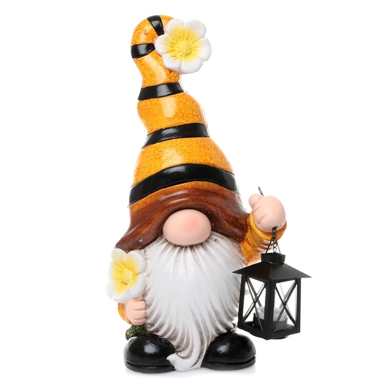 Dragimex Gartenfigur Wichtel mit Laterne für ein Teelicht aus Magnesia für günstig online kaufen