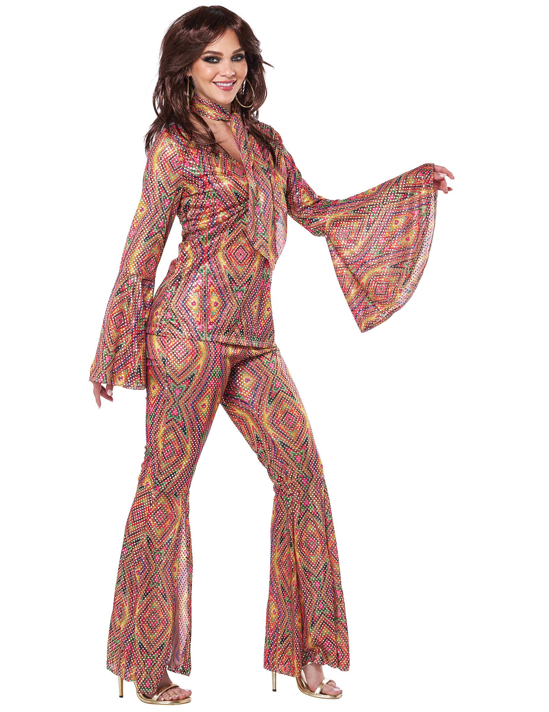 California Costumes Kostüm Disco Damenkostüm 70er bunt