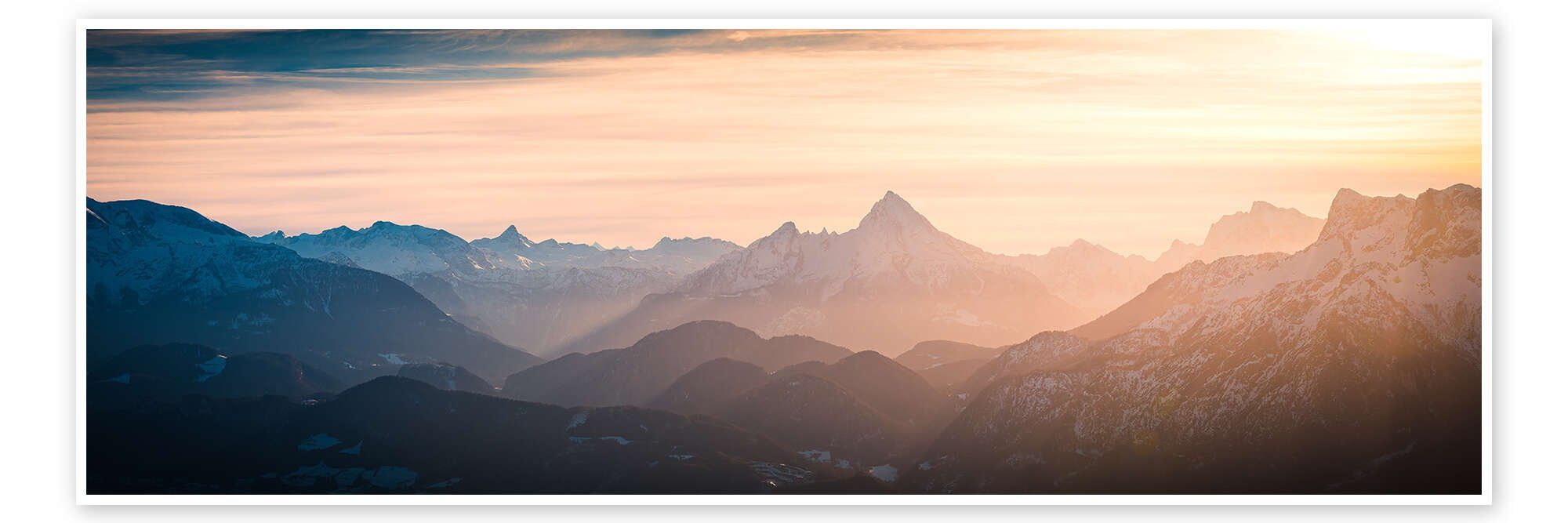 Posterlounge Poster Martin Wasilewski, Alpen Panorama mit Watzmann