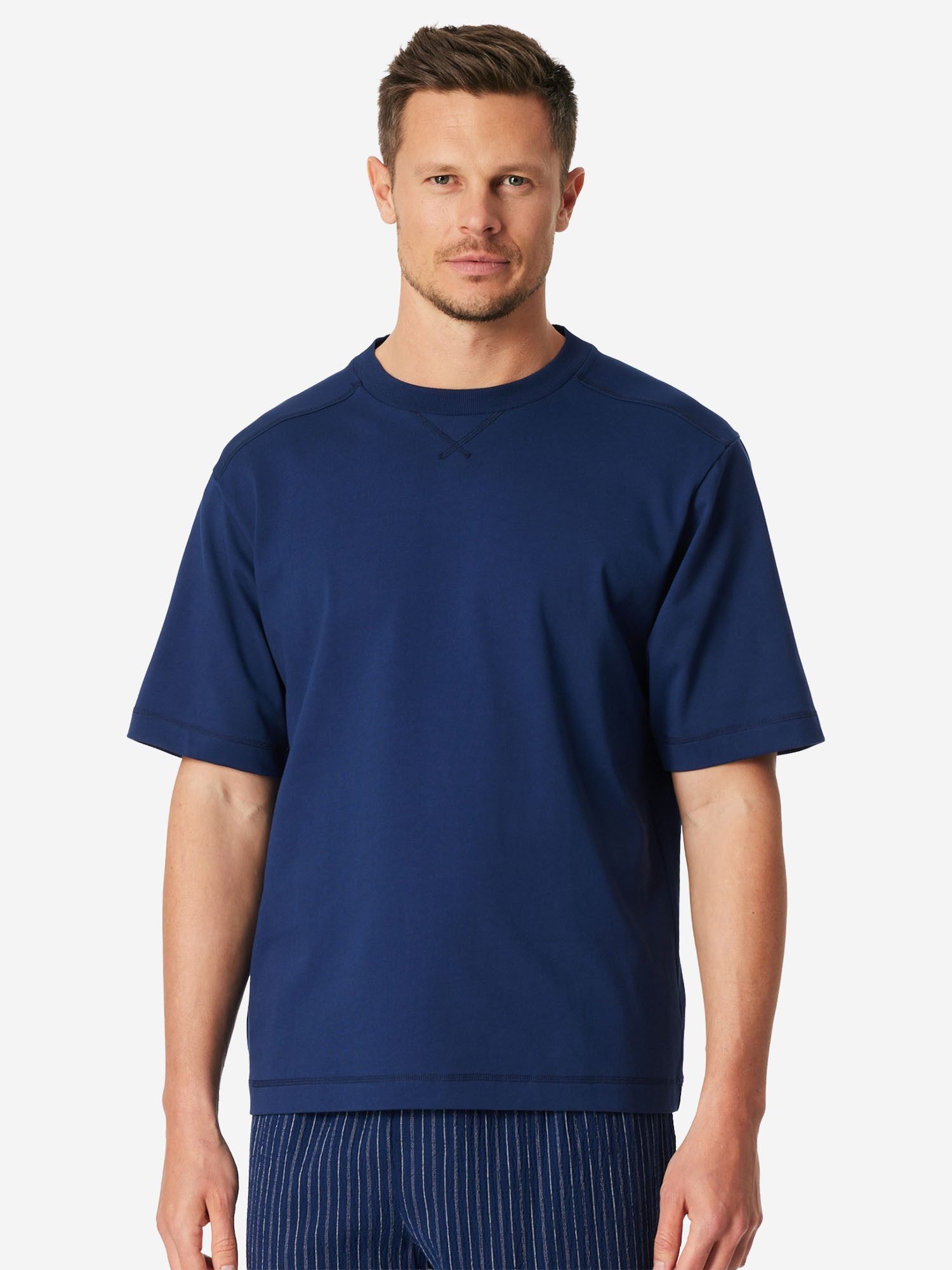 Schiesser Pyjamaoberteil Mix Relax Schlafshirt, Pyjama Shirt, Nachtshirt
