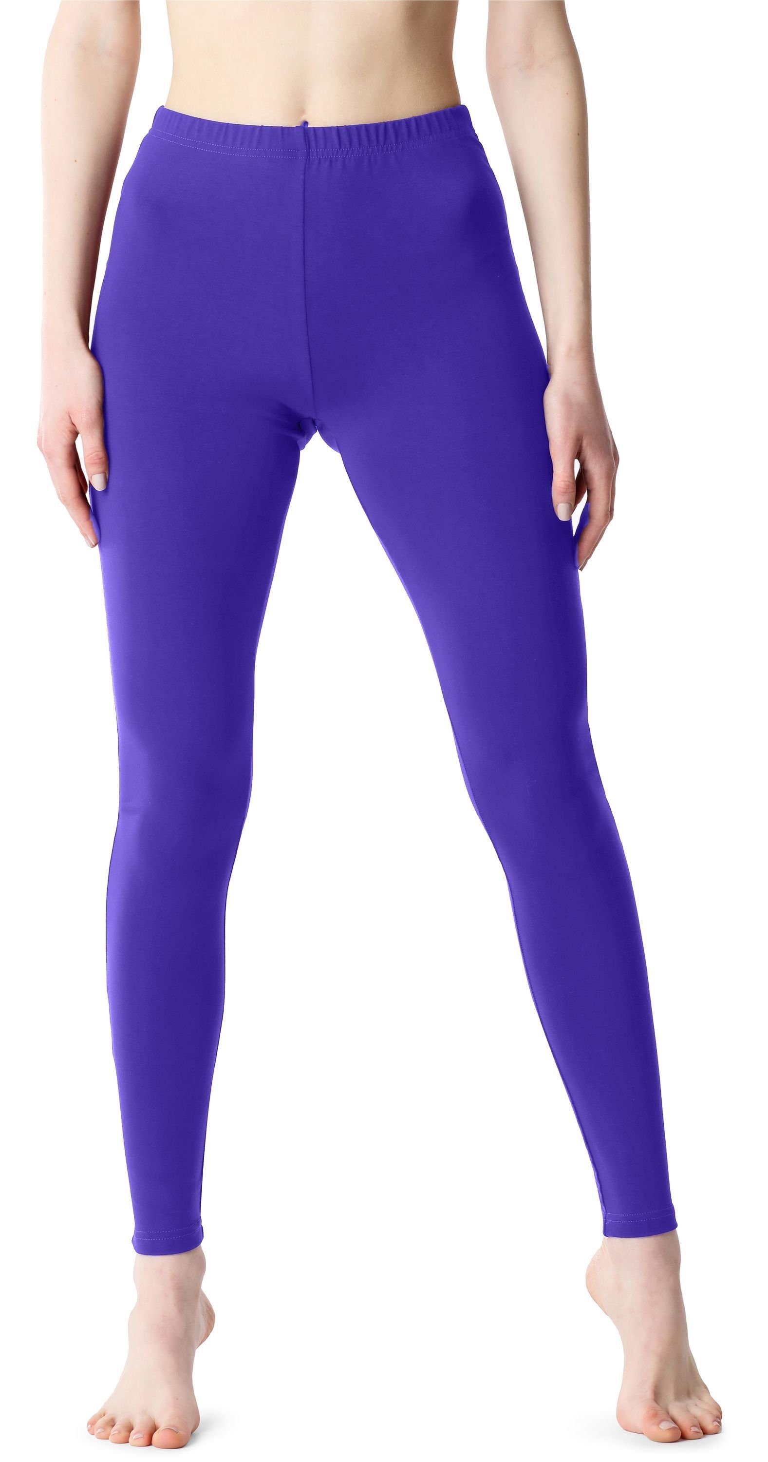 Bellivalini Leggings Damen Lange Leggings aus Viskose BLV50-203 (1-tlg) elastischer Bund Kobalt