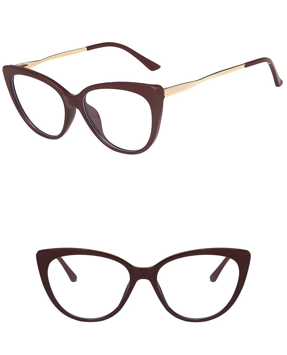 PACIEA Brille Cat Eye Blaulichtfilter Damen Anti-Müdigkeit Computer Gaming Schutz