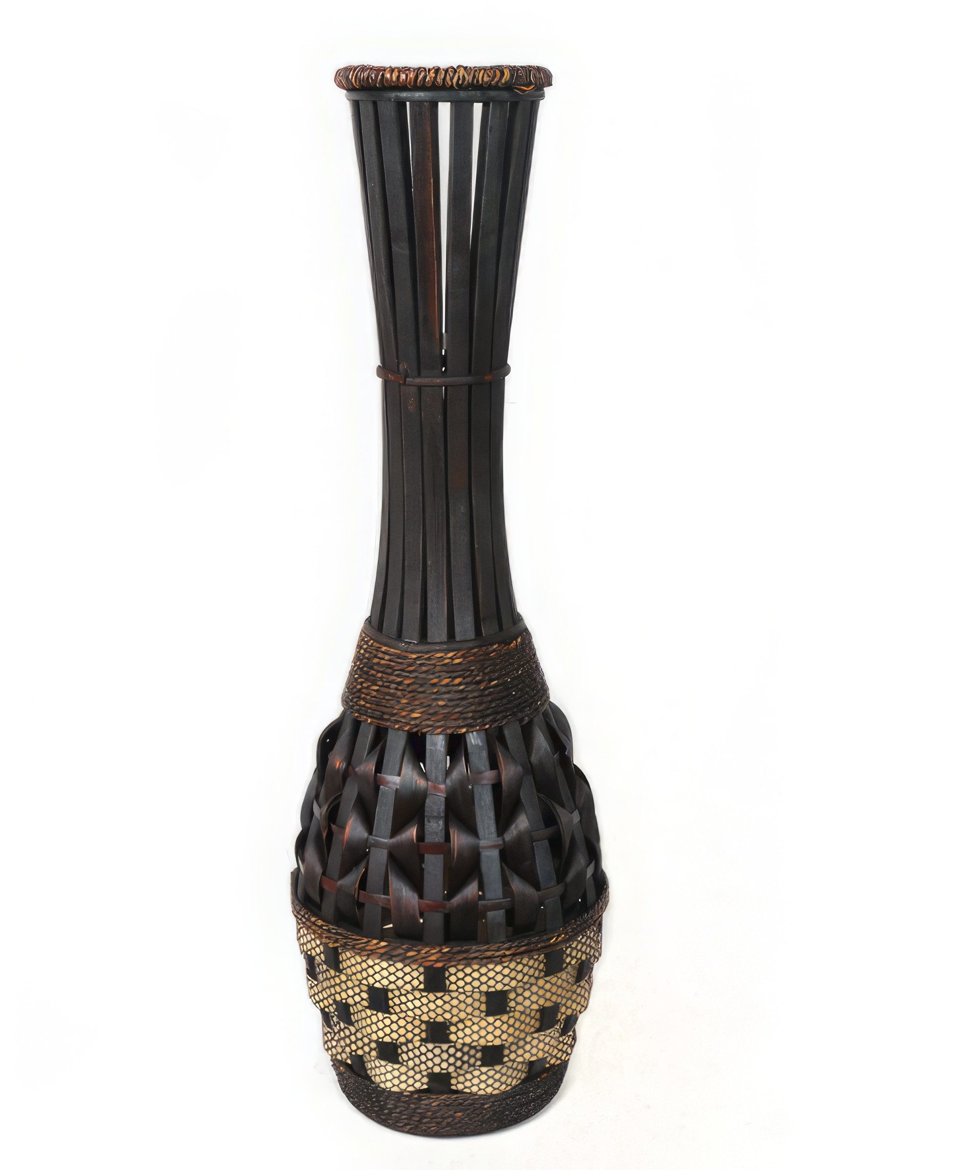 Yudu Bodenvase Blumenvase Pflanztopf Bambus Holz günstig online kaufen