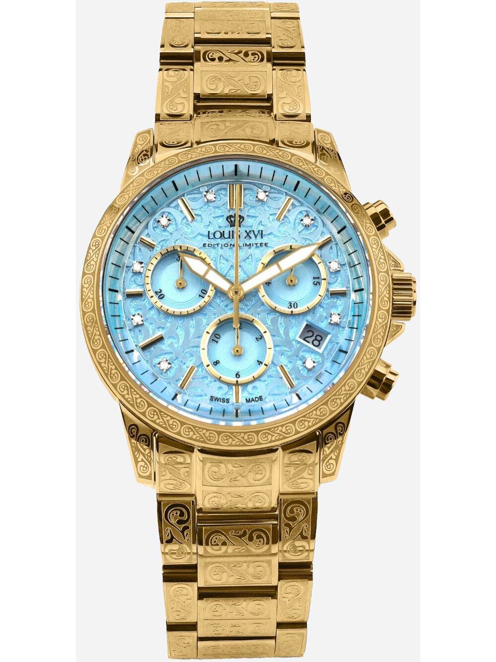 LOUIS XVI Quarzuhr Louis XVI LXVI6003 Damenuhr Palais Royale Chronograph 38mm 10ATM Louis XVI LXVI6003 Damenuhr Palais Royale Chronograph 38mm 10ATM
