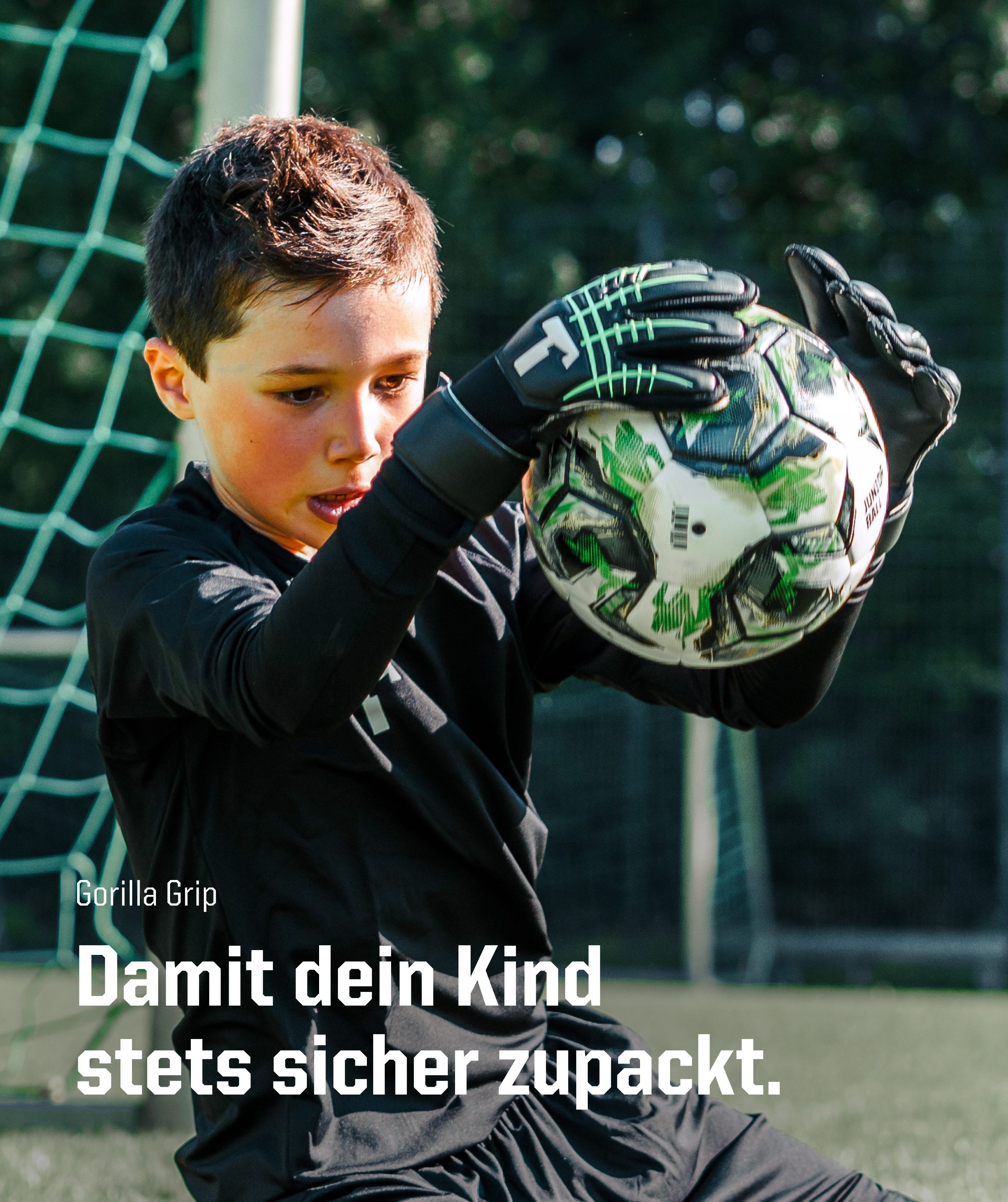 T1TAN Torwarthandschuhe Kinder, Fluo BEAST Junior, Größe 4-6