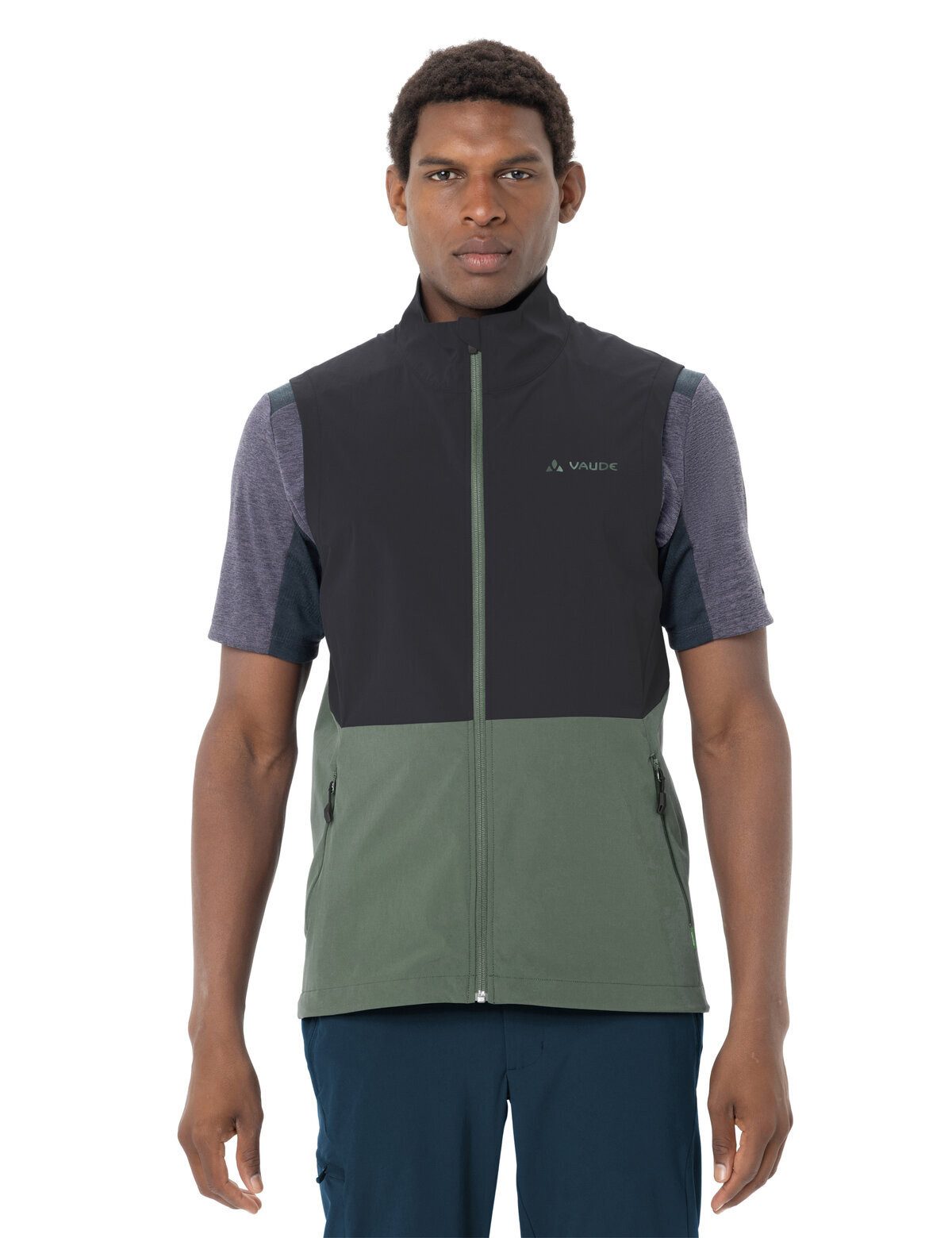 VAUDE Funktionsweste Men's Yaras Vest (1-tlg) atmungsaktive, wind- und wasserabweisende Weste