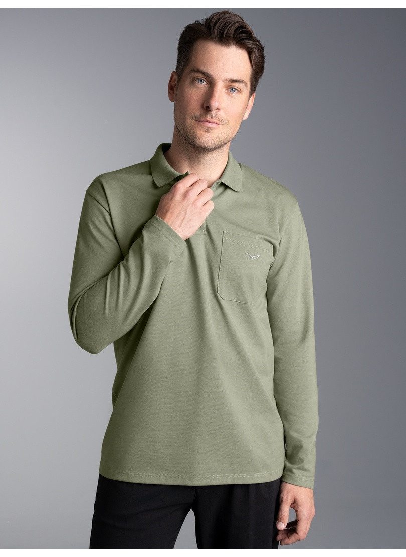 Trigema Poloshirt TRIGEMA Poloshirt mit Brusttasche (1-tlg) – Bild 3 von 4