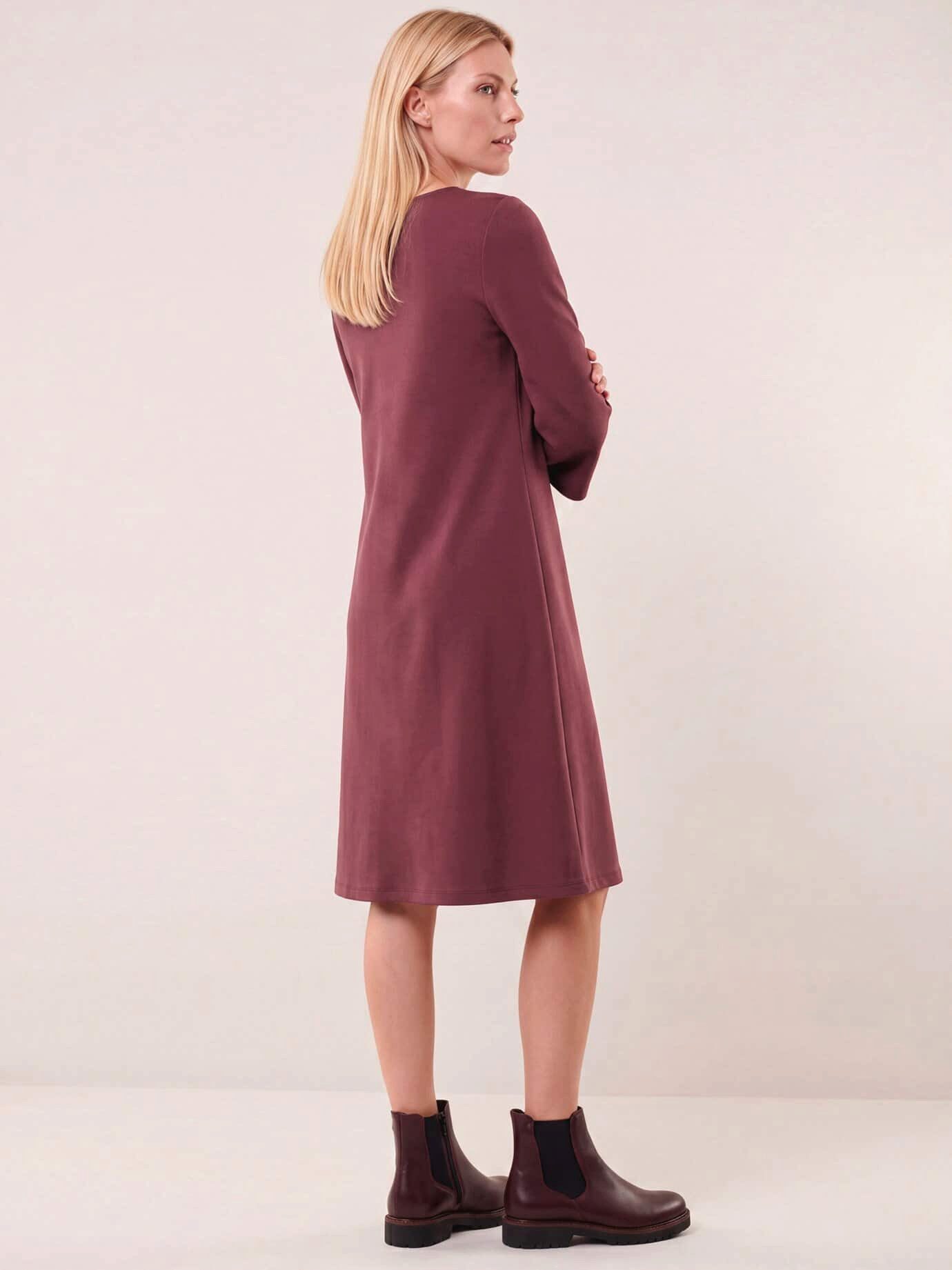 Walbusch A-Linien-Kleid Damen Kleid A-Linie mit Ausschnittdetail U-Boot-Ausschnitt, U-Boot-Ausschnitt, modisch