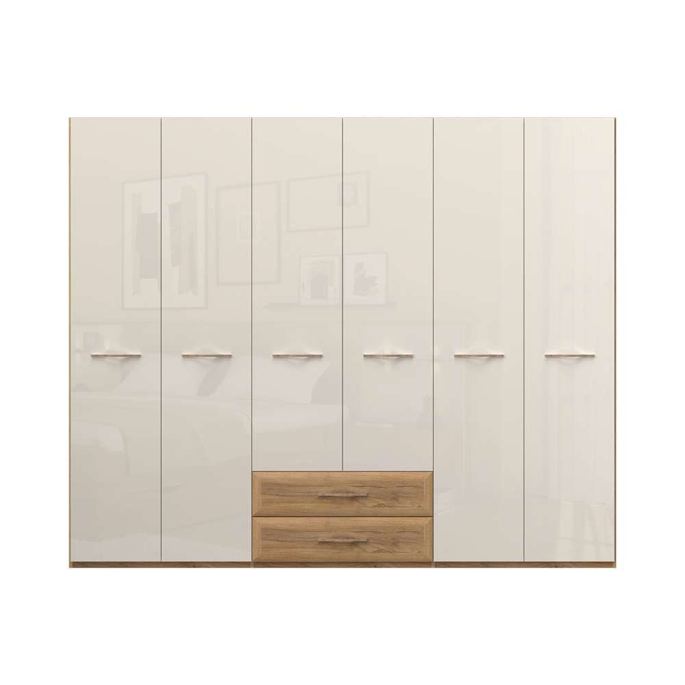 Home affaire Kleiderschrank "Gala, beige hochglänzend UV lackiert, kratzfes günstig online kaufen