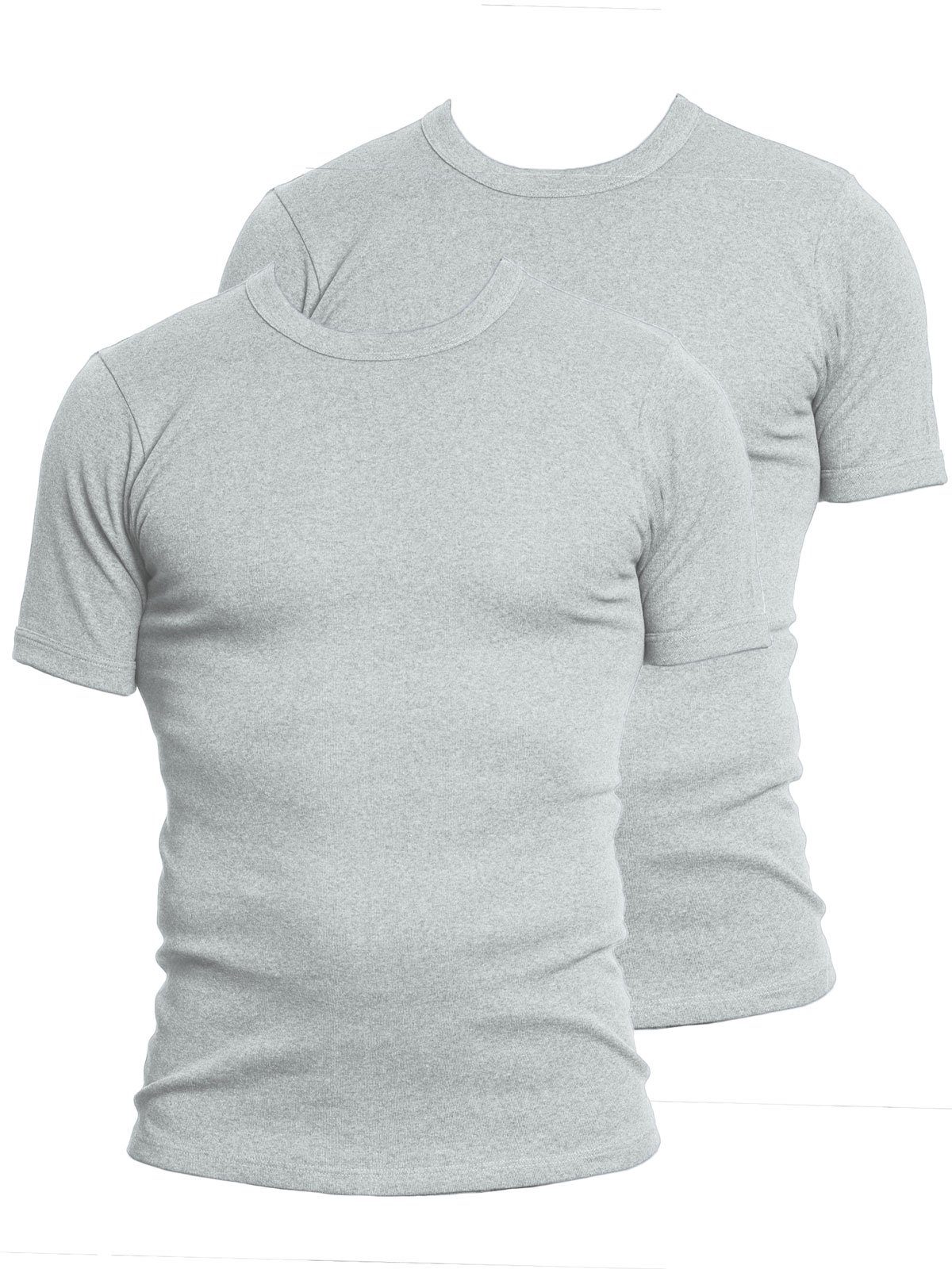 KUMPF Unterziehshirt 2er Sparpack Herren T-Shirt Workerwear (Spar-Set, 2-St) hohe Markenqualität kiesel-melange