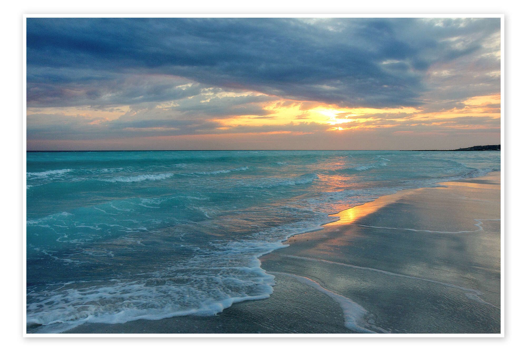 Posterlounge Плакат Filtergrafia, Sonnenuntergang am Meer, Badezimmer Maritim Fotografie