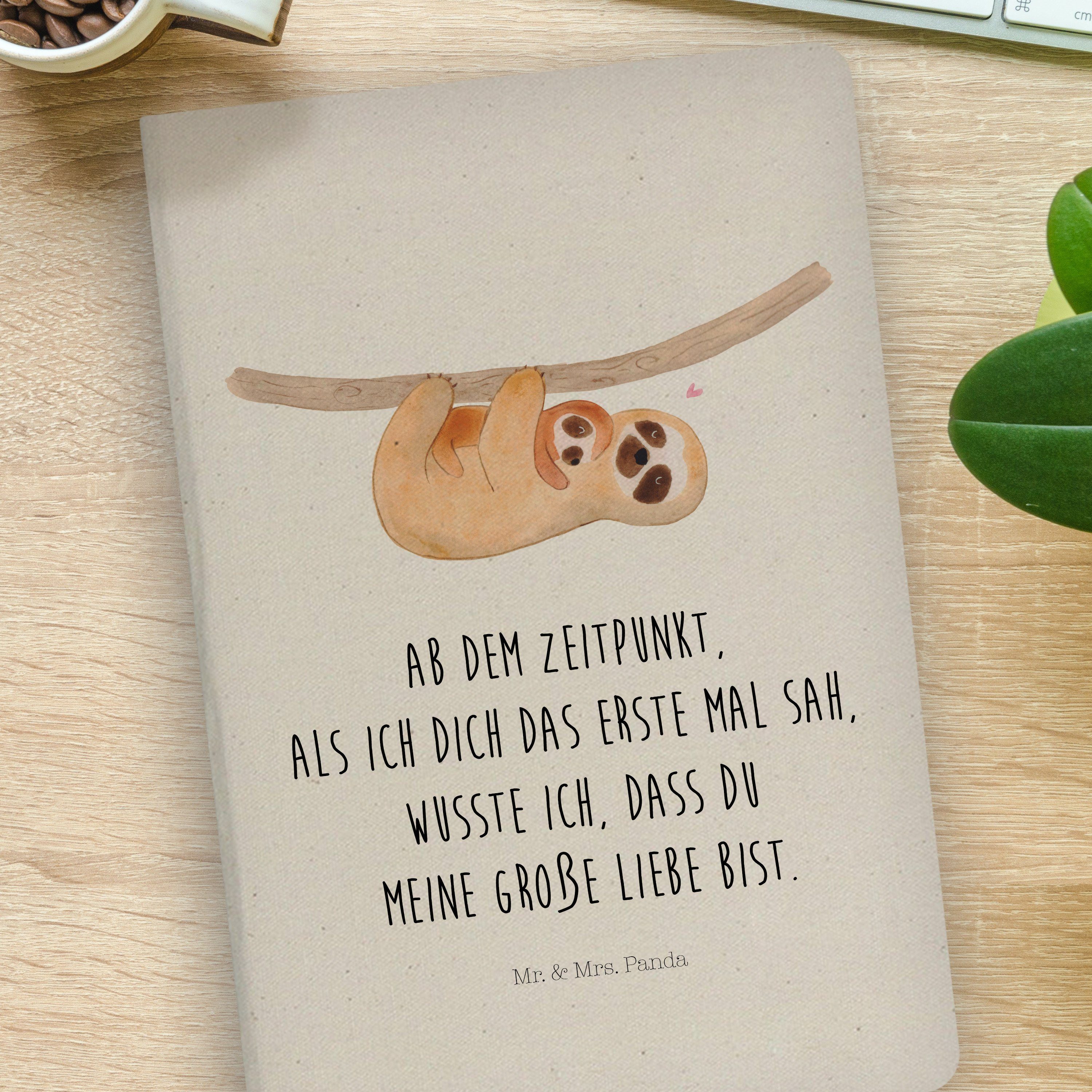 Mr. & Mrs. Faultier Notizbuch Kind Transparent mit Panda - - Geschenk, Skizzenbuch, Kinder, Eint