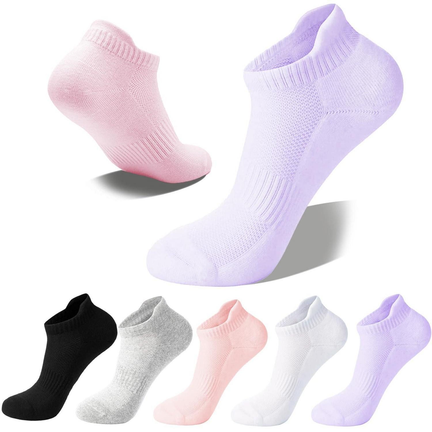 LuxusKollektion Sportsocken Damensneaker Socken 5 Paar Baumwolle Kurz Sport Laufen