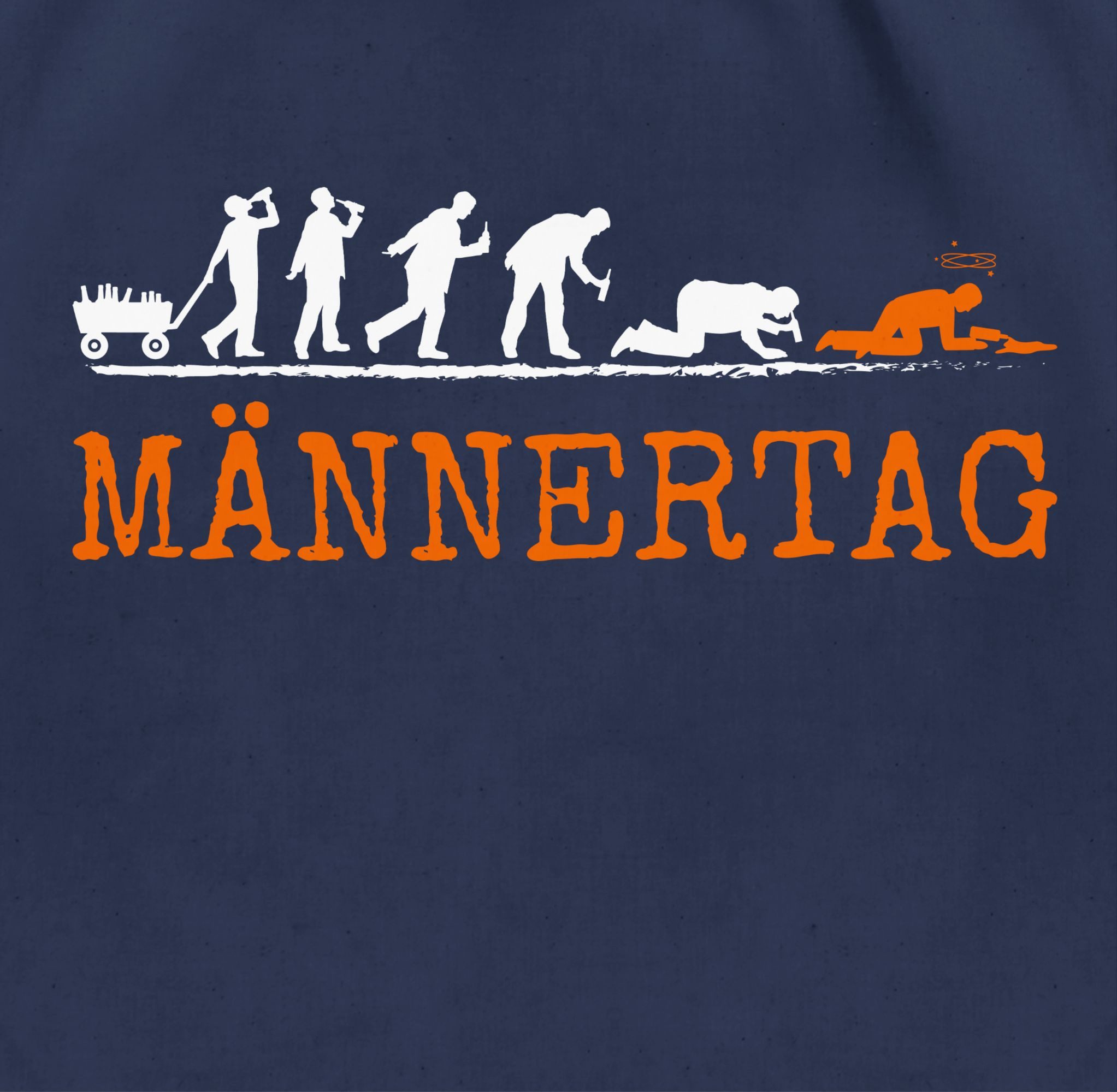 Shirtracer Turnbeutel Männertag Evolution Herrentag I Geschenk Lustig Biertrinker, Vatertag Geschenk