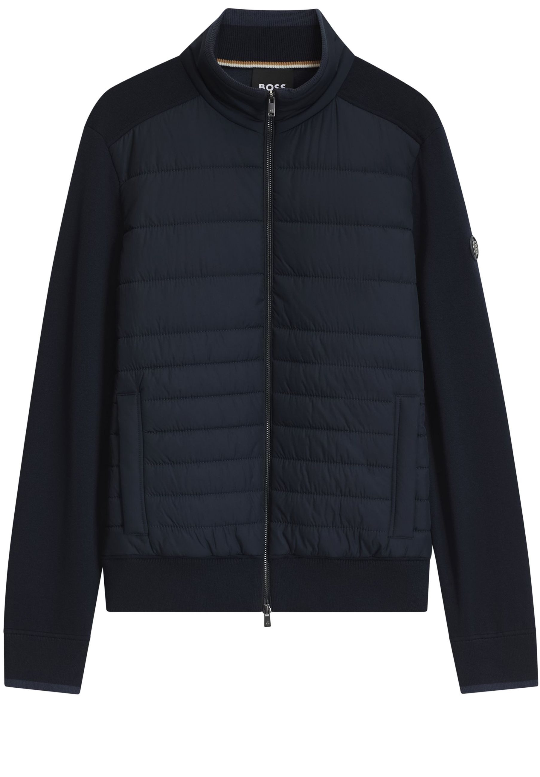 BOSS Strickjacke Facente mit Double-B-Monogramm (1-tlg)