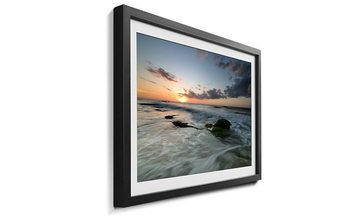 WandbilderXXL Bild mit Rahmen Ocean Sunset, Sonnenuntergang, Wandbild, in 4 Größen erhältlich