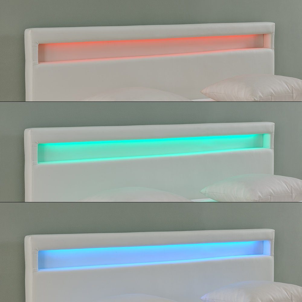 Corium Polsterbett, LED-Bett »Paris« mit Matratze in diversen Größen und  Farben online kaufen | OTTO