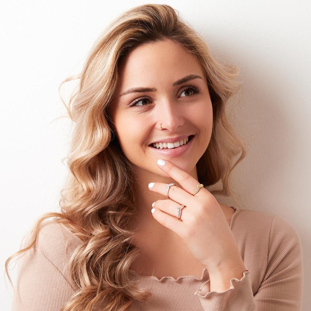 JEWLIX Silberring Damenring im funkelnden Tiara?Design mit Zirkonia SR0499 – Bild 4 von 5