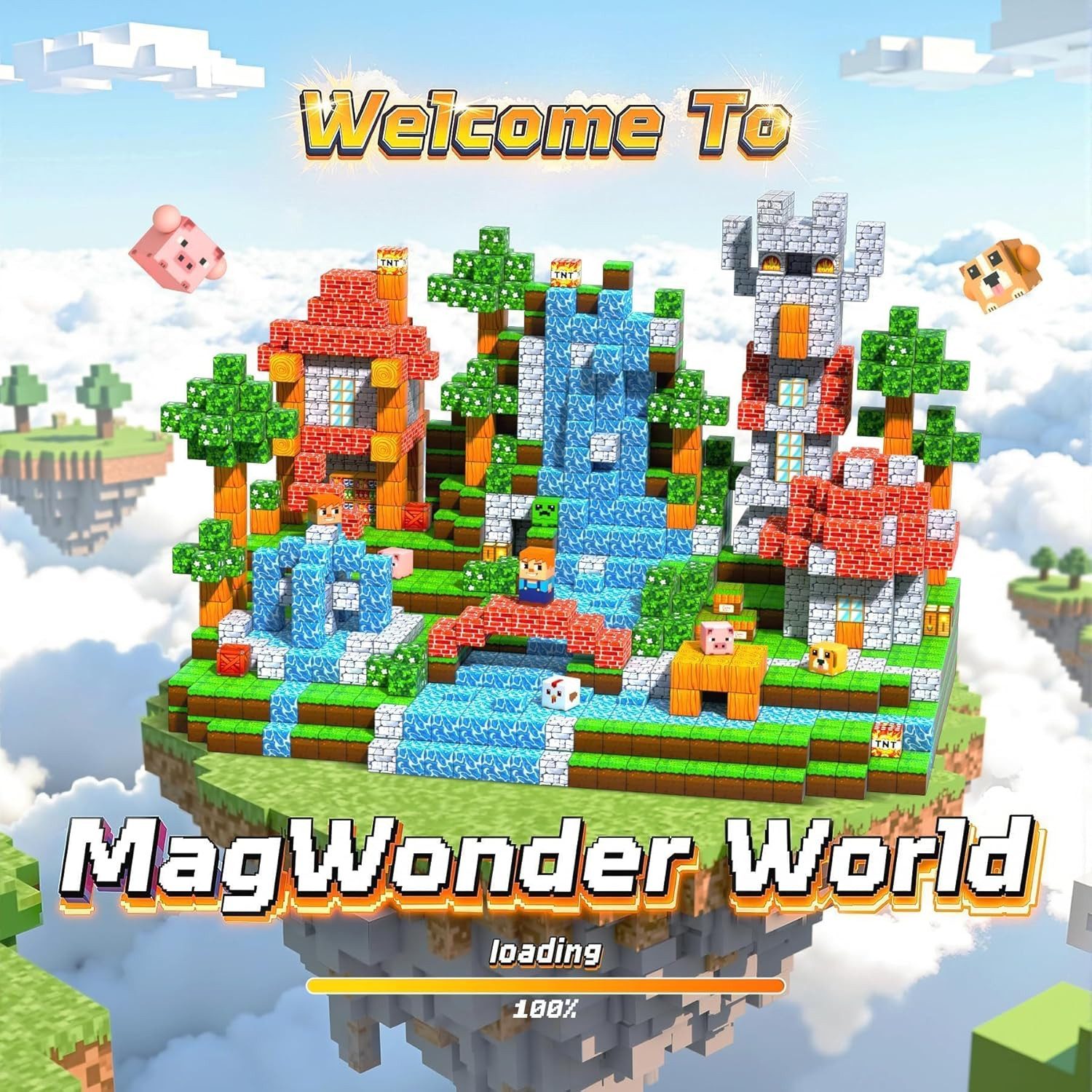 POPOLIC Magnetische Bausteine, Magnetbausteine Magnetspielzeug, 108 Teile M günstig online kaufen