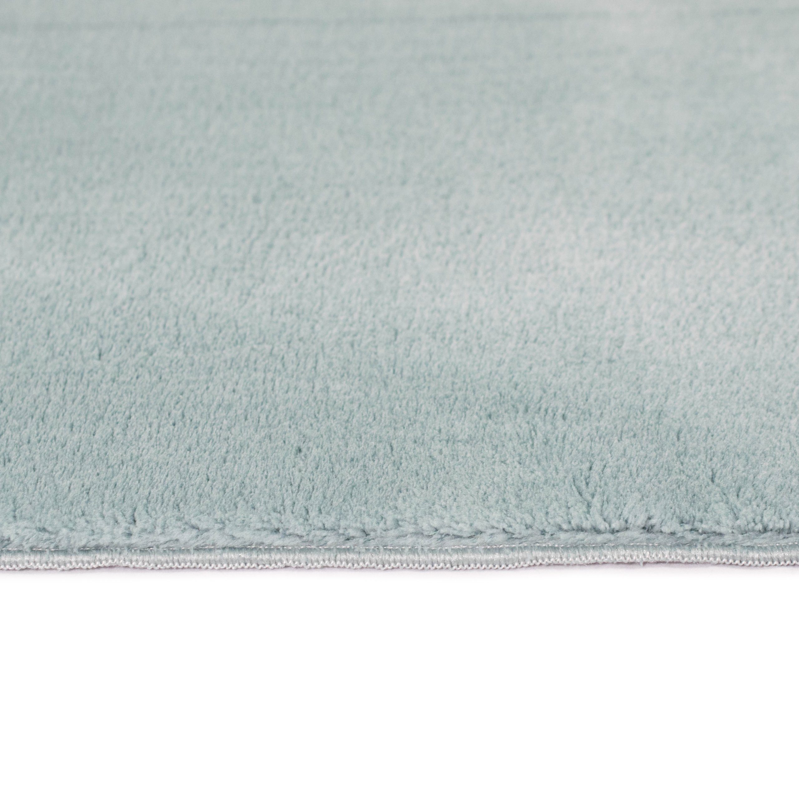 Teppich Badezimmer Teppich blau, Ecken, mit mm abgerundeten 16 rechteckig, in waschbar, Carpetia, Höhe