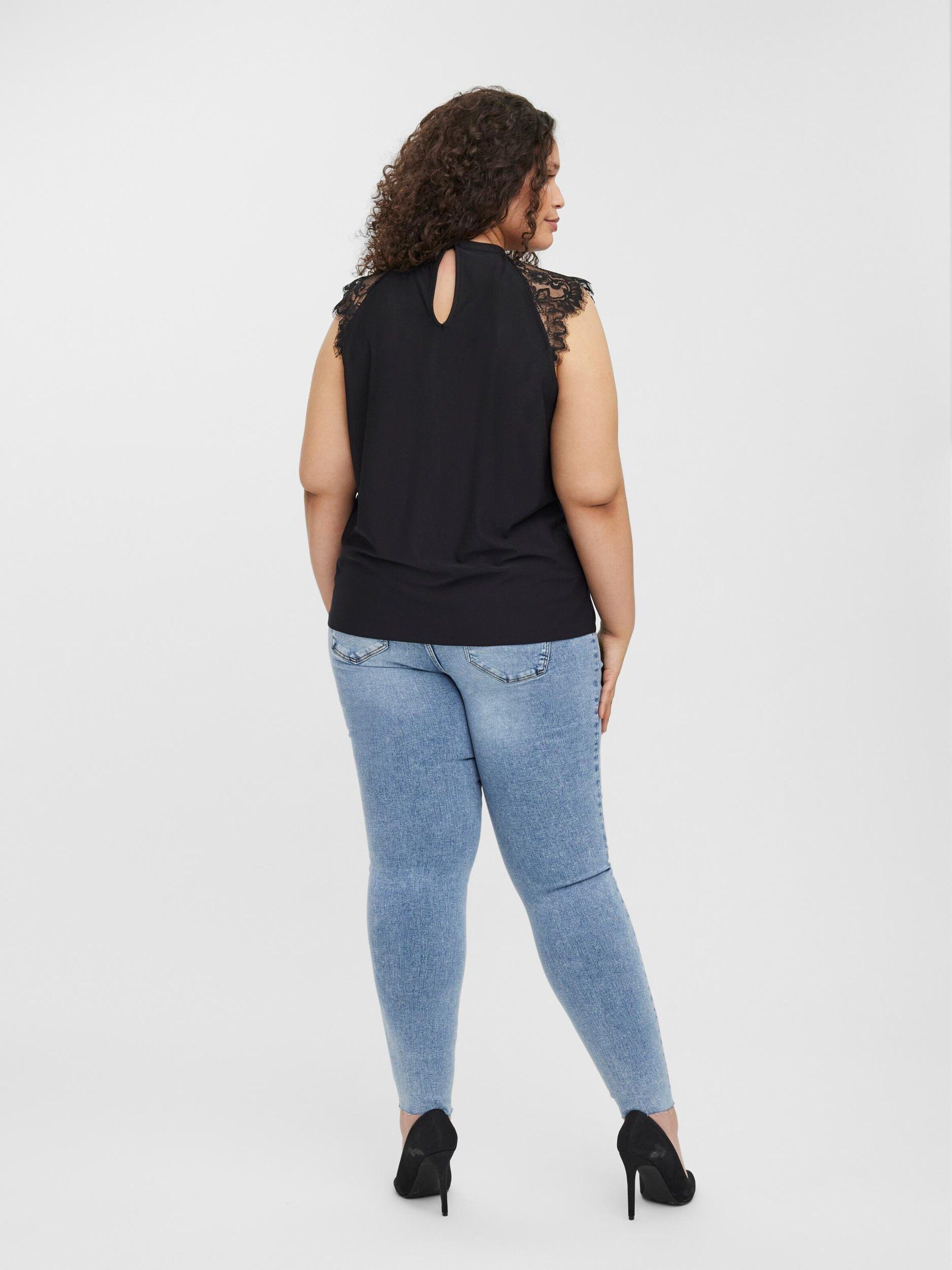 Vero Moda Curve Langarmbluse Milla (1-tlg) Spitze