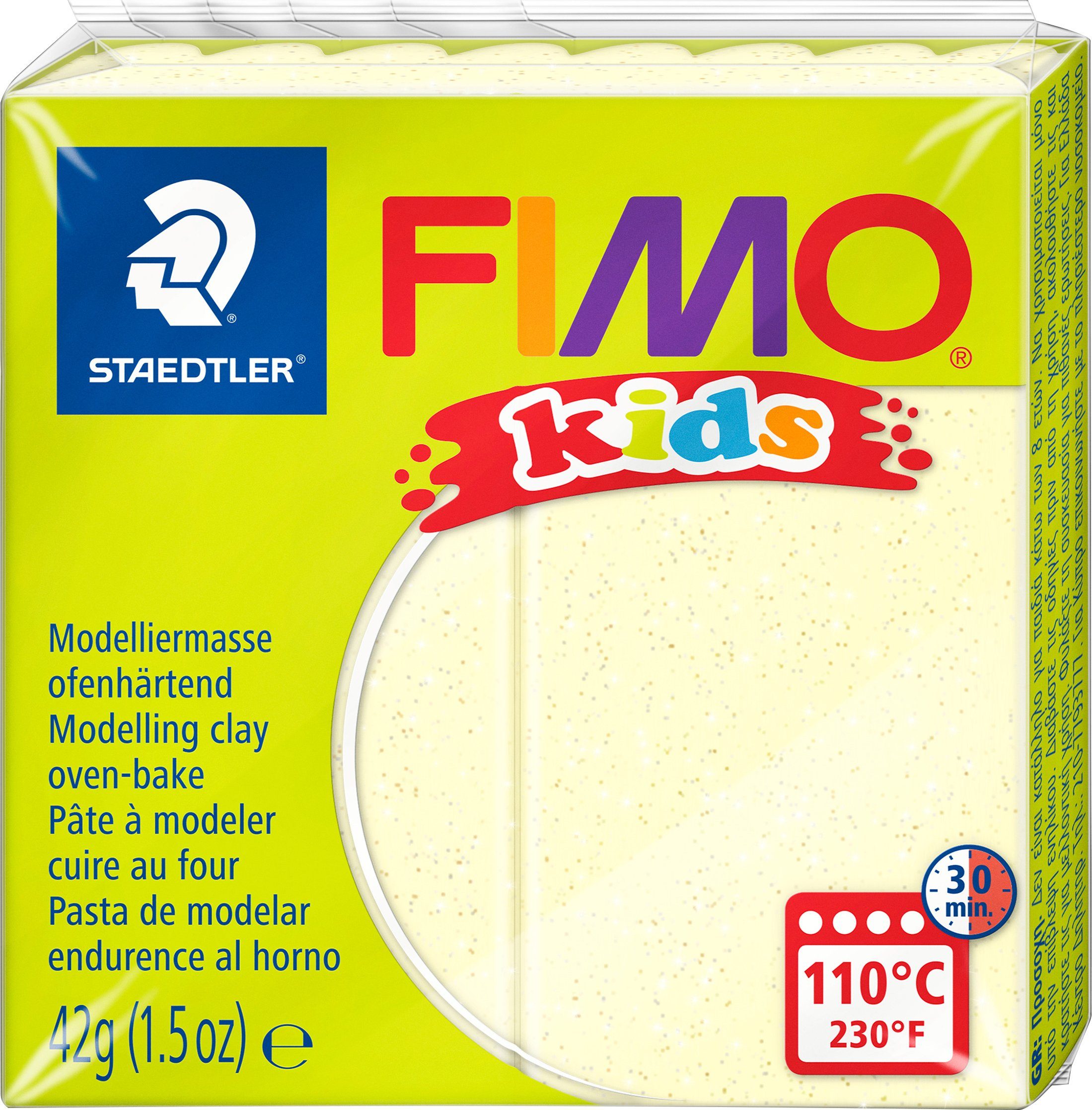FIMO Modelliermasse kids, 42 g Perlglanz-Gelb