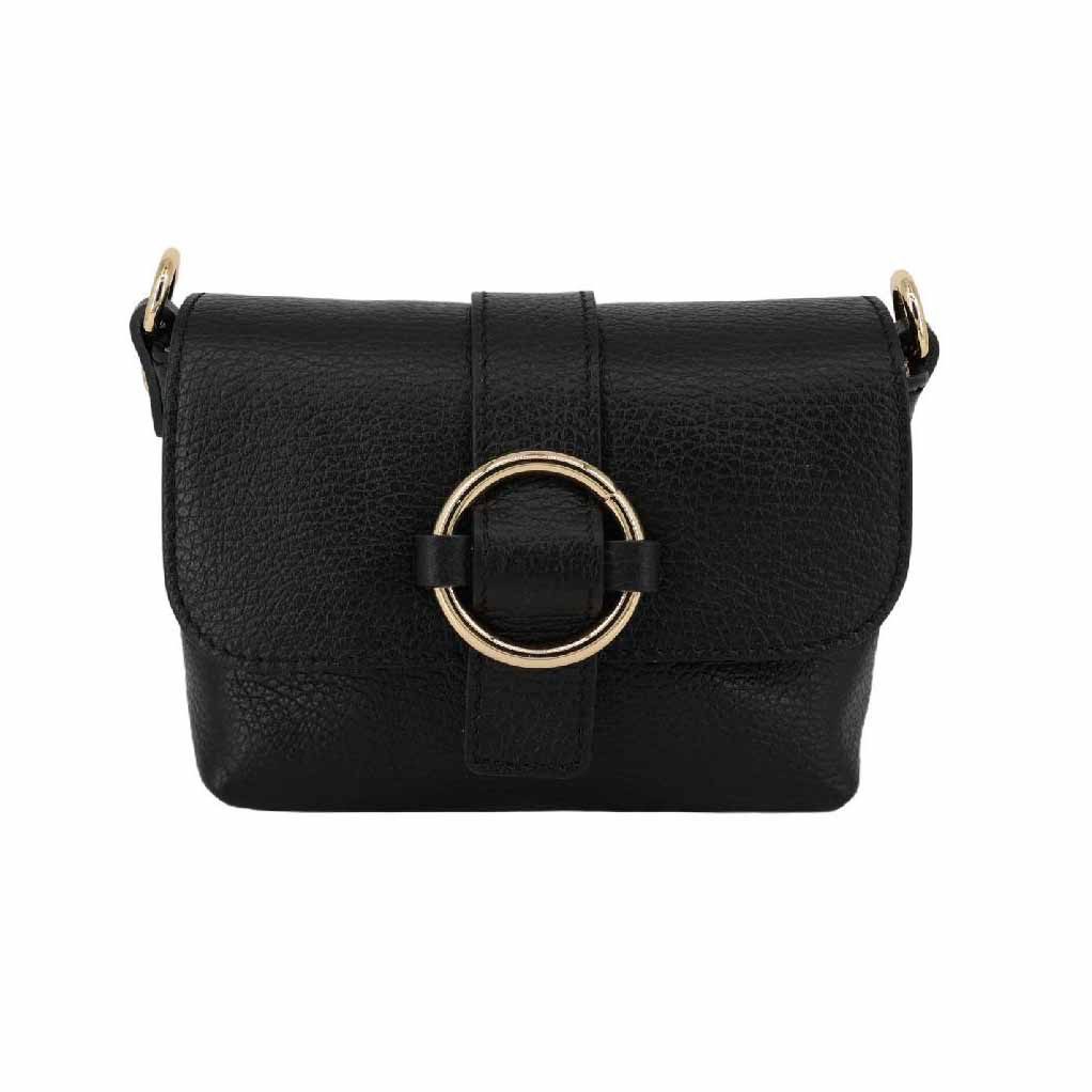 ITALYSHOP24 Schultertasche MADE IN ITALY Damen Leder Tasche Crossbody Umhängetasche Smartphone, Handytasche Ledertasche Brusttasche Freizeit Überschlagtasche Clutch