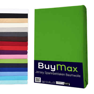 Spannbettlaken StyleHeim, Buymax, Jersey, Gummizug: Rundumgummi, Spannbettlaken Jersey aus 100% Baumwolle, Pflegeleicht und Atmungsaktiv mit Rundumgummi in Verschiedenen Farben und Größen