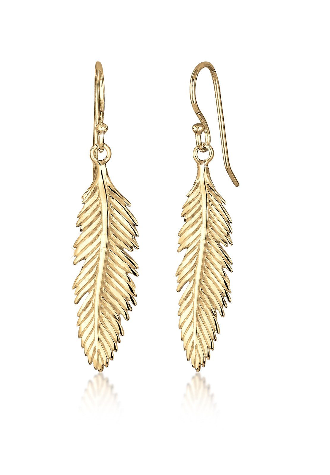 Elli Paar Ohrhänger Ohrhänger Feder 925 Sterling Silber, Feder günstig online kaufen