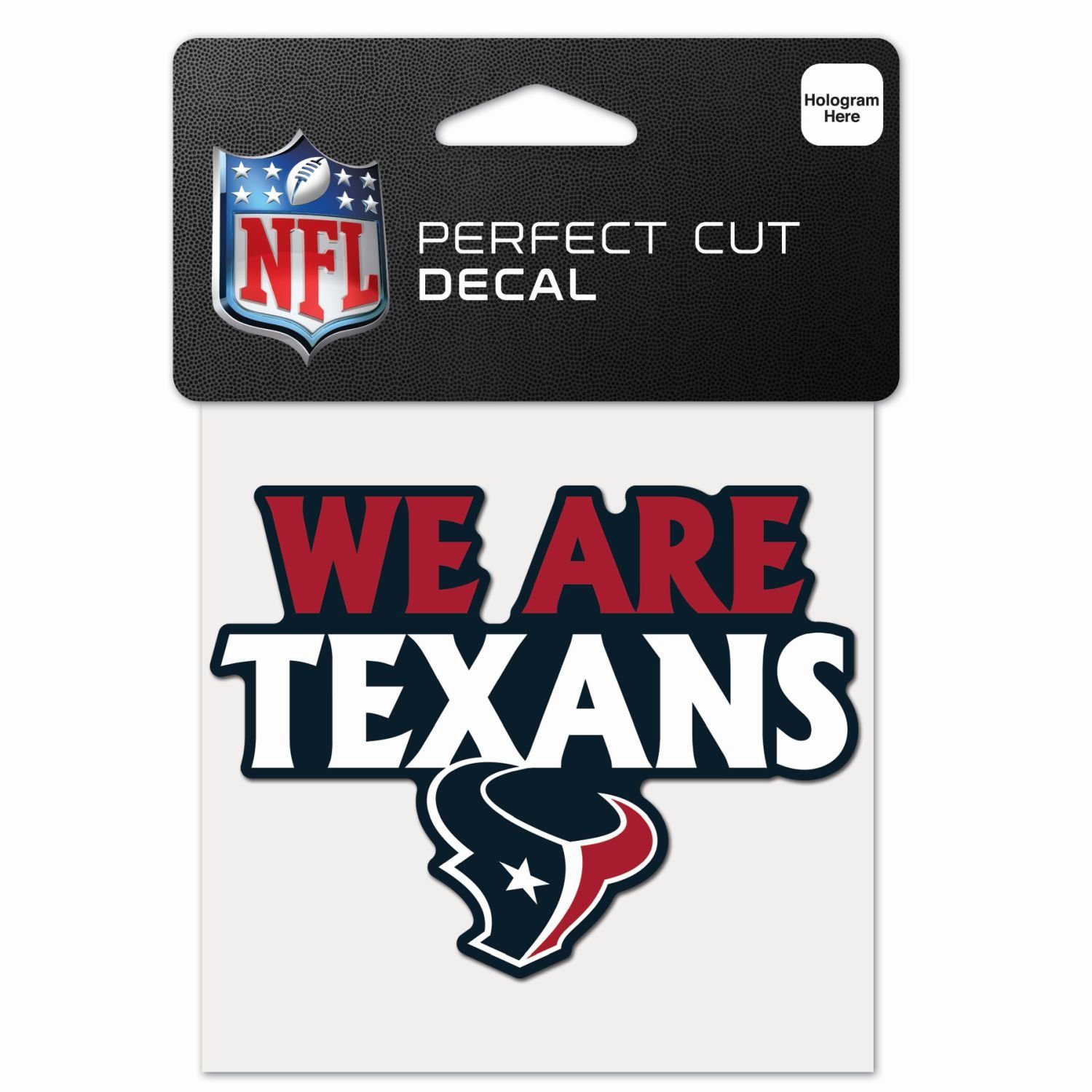 WinCraft Wanddekoobjekt Perfect Cut 10x10cm Aufkleber NFL Teams Slogan Houston Texans
