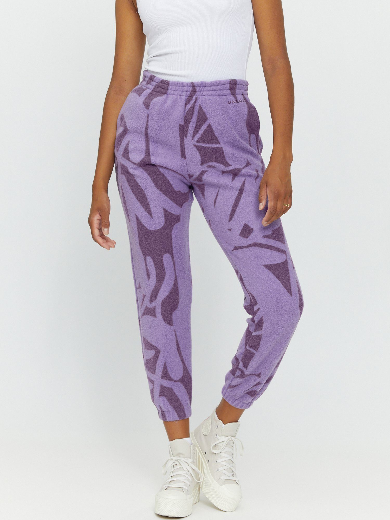 MAZINE Fleecehose Loop Printed Fleece Pants warm bequem purple haze/printed