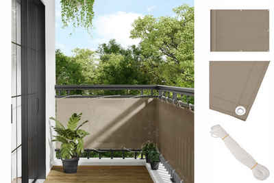 vidaXL Seitenmarkise Balkon-Sichtschutz Taupe 75x700 cm 100 Polyester-Oxford