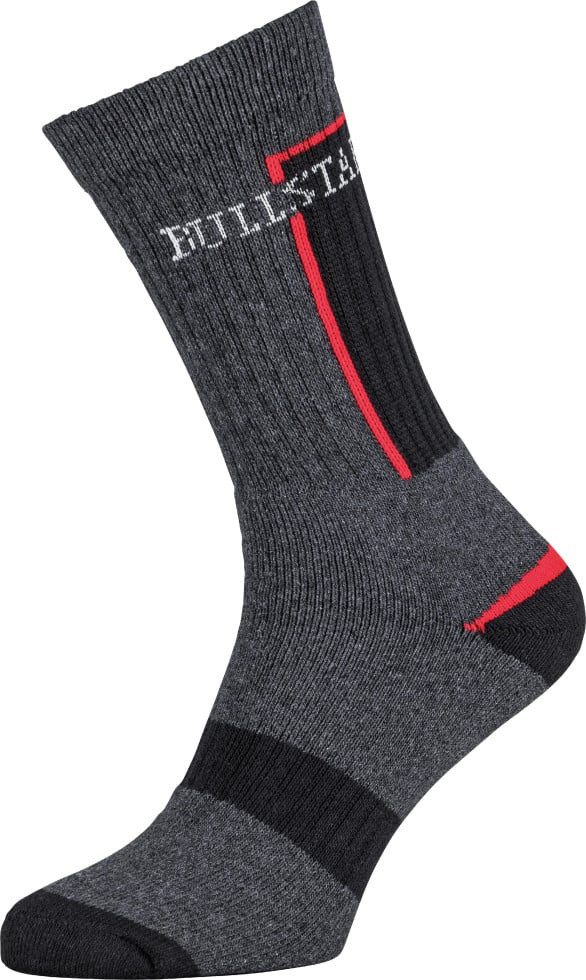 Bullstar Arbeitssocken Bullstar Universalsocken Plus 2er Pack grau-rot