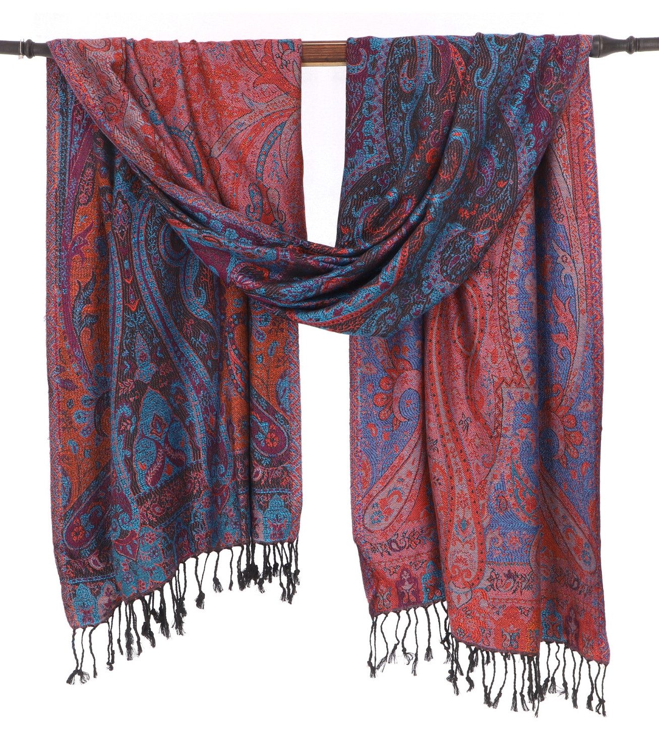 Guru-Shop Halstuch Indischer Schal, Stola mit Paisley Muster,..