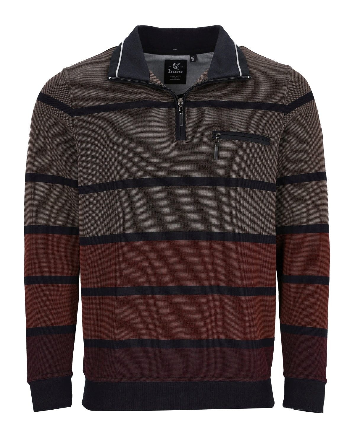 Hajo Sweatshirt Troyersweatshirt in Zweiton allover günstig online kaufen