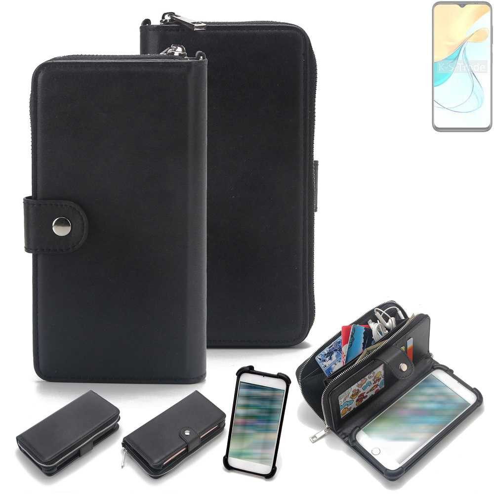 K-S-Trade Handyhülle für ZTE Blade V50s, 2in1 Handyhülle Schutzhülle & Portemonnee Cover Handy Hülle