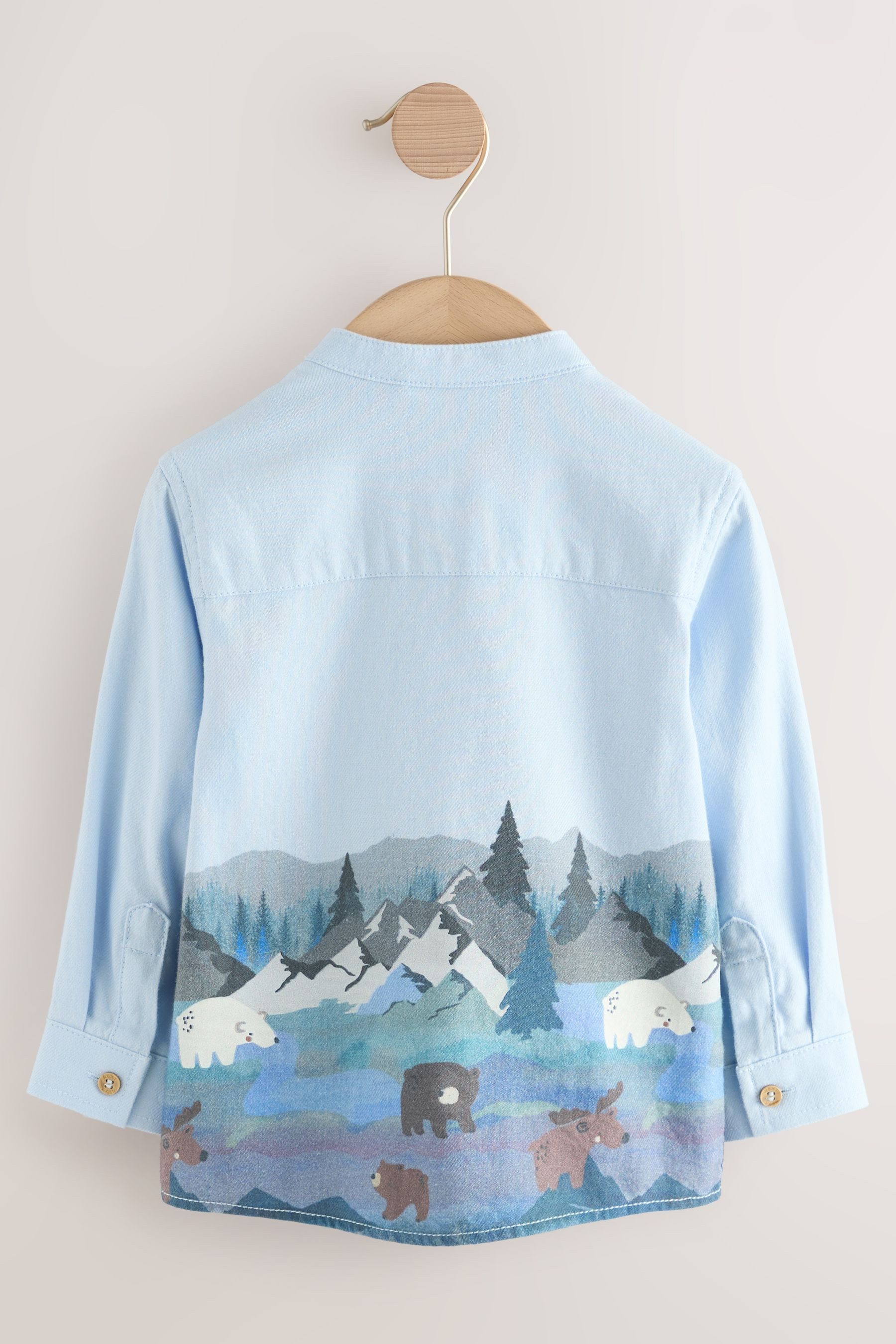 Next Langarmhemd Langärmeliges Hemd mit Weihnachtsprint günstig online kaufen