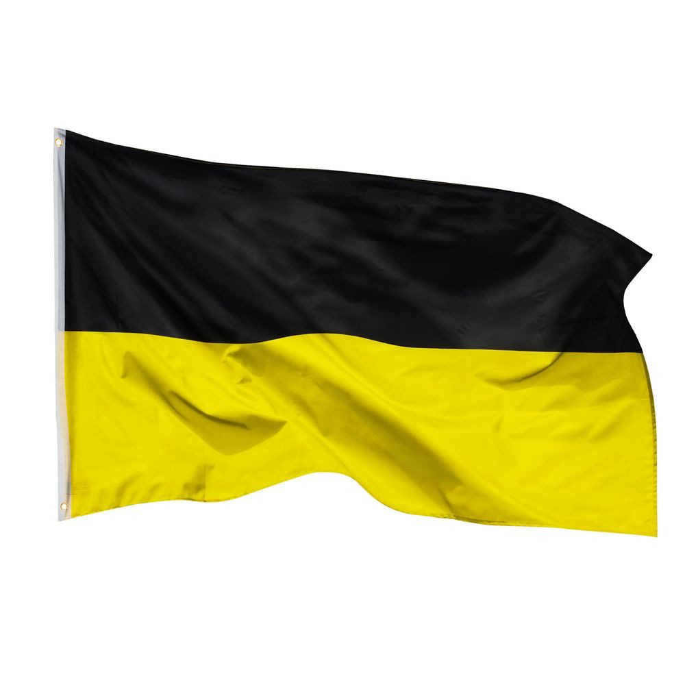 PHENO FLAGS Flagge Baden Württemberg Flagge 90 x 150 cm Fahne Landessiegel Bundesland (Hissflagge für Fahnenmast), Inkl. 2 Messing Ösen