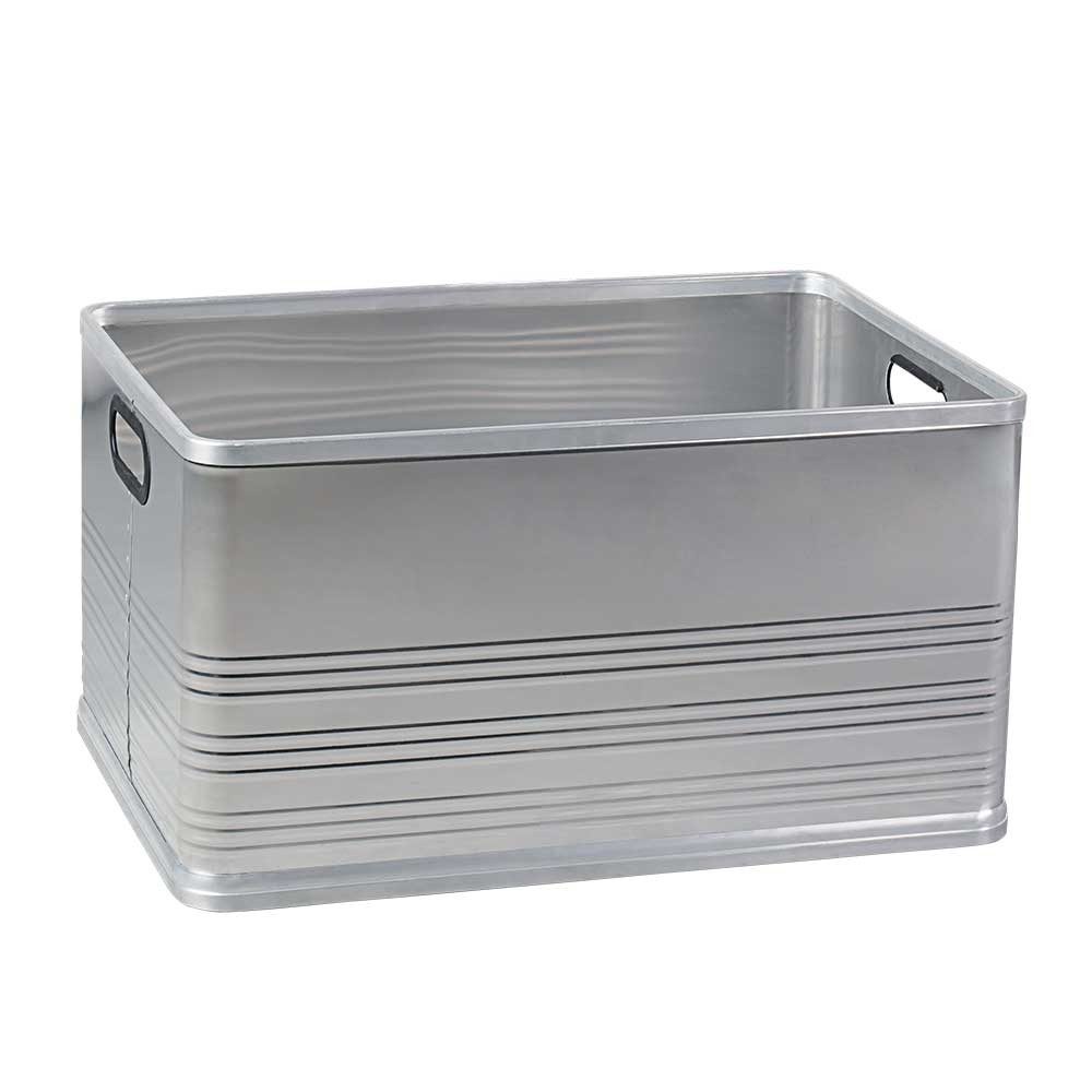 BRB-Lagertechnik Aufbewahrungsbox Alu-Transportkasten, LxBxH 620x440x330 mm, 79 Liter, Ideal zum Lagern, Verpacken und Transportieren