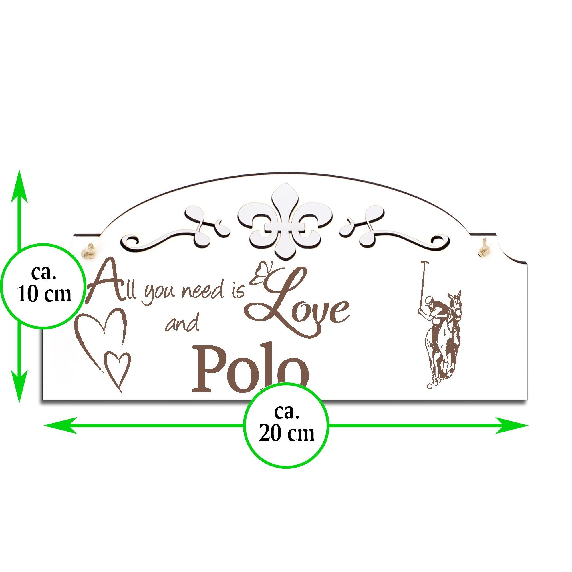 is Polo need Dekolando Love you 20x10cm Deko All Hängedekoration
