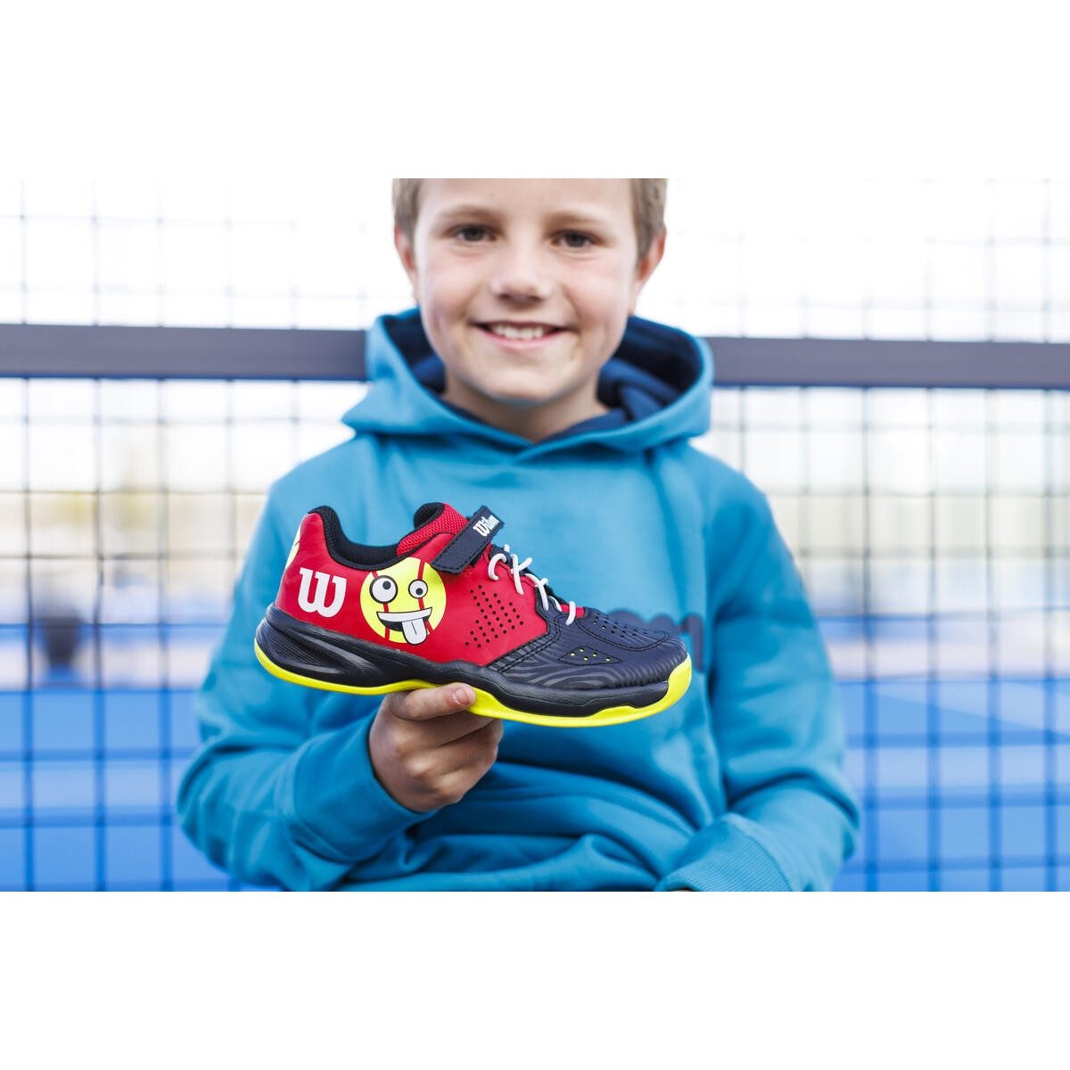 Wilson Kaos Emo Klett Allcourt schwarz/rot Kleinkinder Tennisschuh
