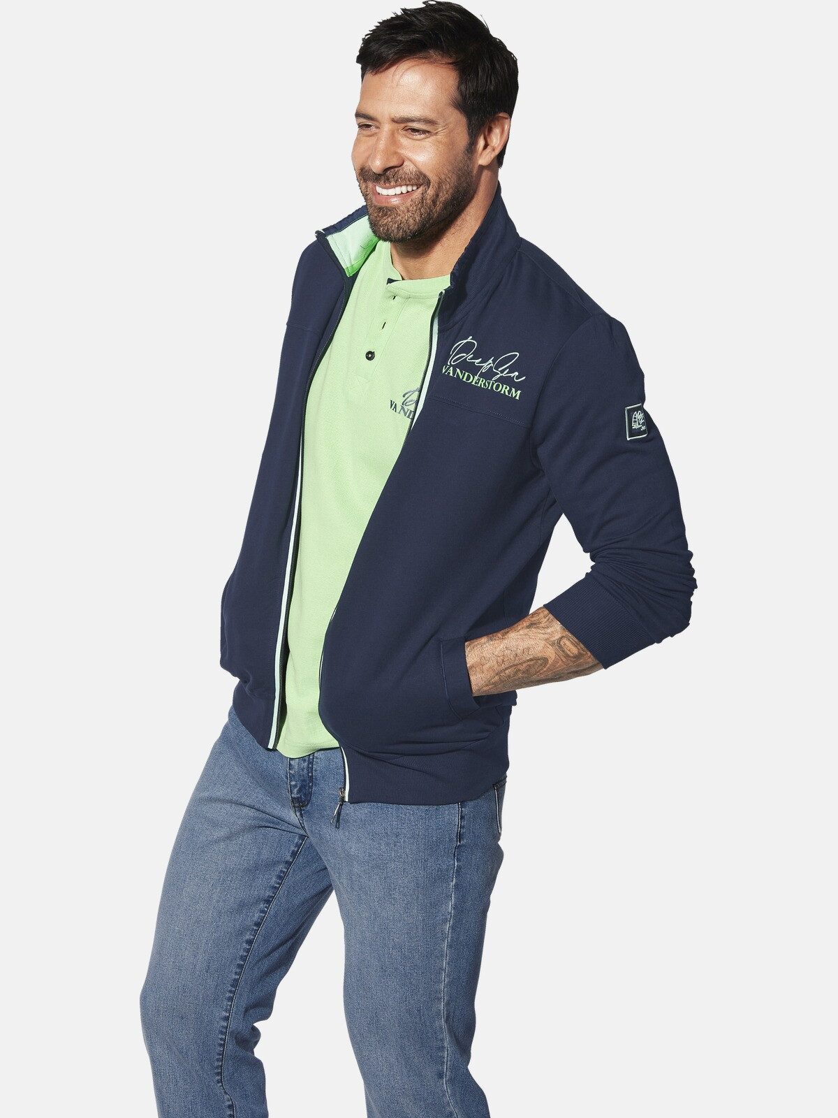 Jan Vanderstorm Sweatjacke JAVALD mit seitlichen günstig online kaufen