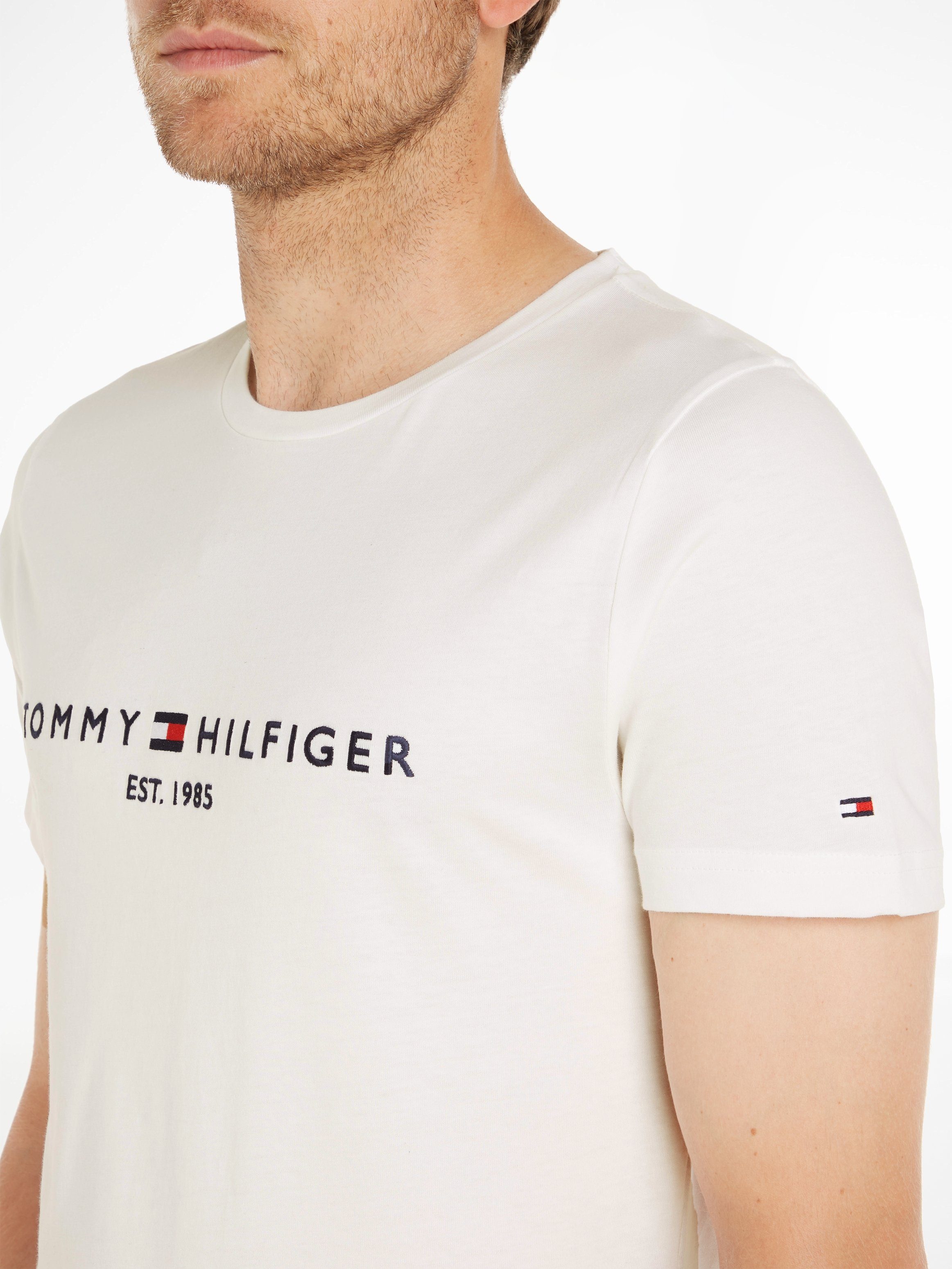 Tommy Hilfiger T-Shirt TOMMY FLAG HILFIGER TEE white snow