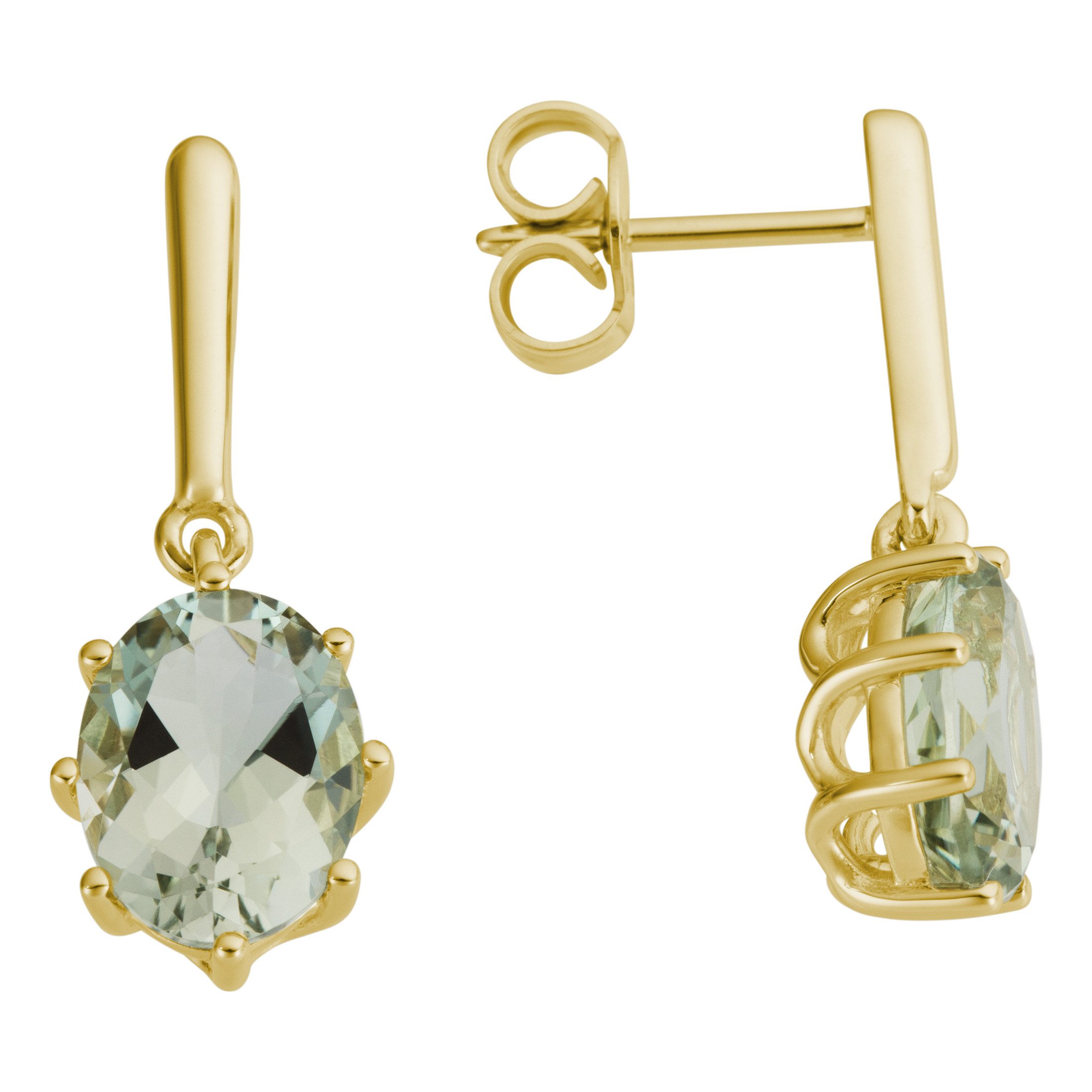 Paar Ohrstecker Schmuck Geschenk Gold 375 Ohrschmuck Ohrringe Oval