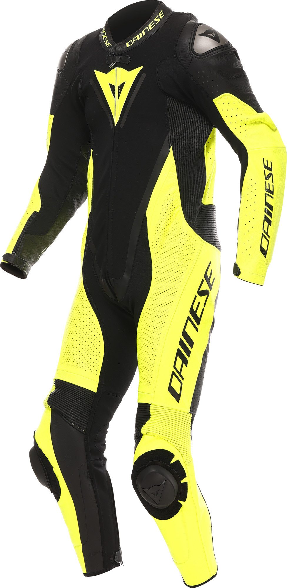 Dainese Motorradkombi Demon Sprint perforierte 1-Teiler Motorrad Lederkombi Ellenbogenprotektoren enthalten,Hüftprotektoren enthalten,mit Höc