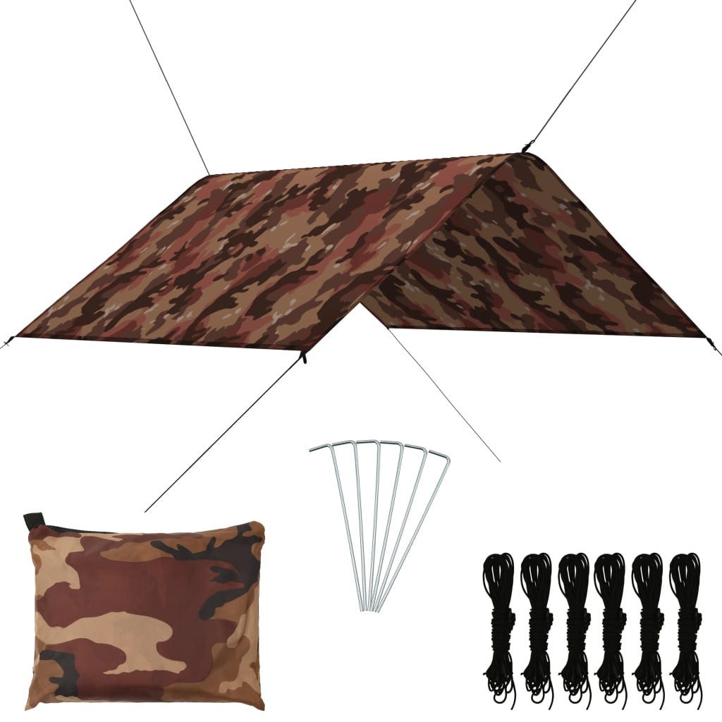 vidaXL Tarp-Zelt Outdoor-Tarp 3x2,85 m Camouflage, (1 tlg)