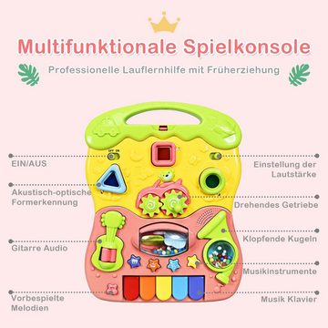 COSTWAY Lauflernwagen, höhenverstellbar, mit Lichtern & Musik